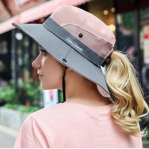 Womens Summer Sun-Hat Outdoor UV Protection Fishing Hat Wide Brim Foldable-Beach
